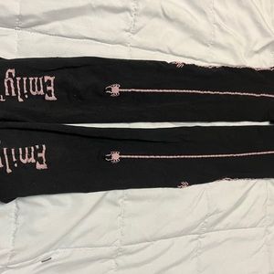 Two pairs of Emily the strange socks